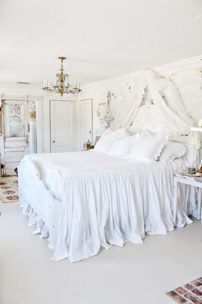 White Creating Shabby Chic Bedroom