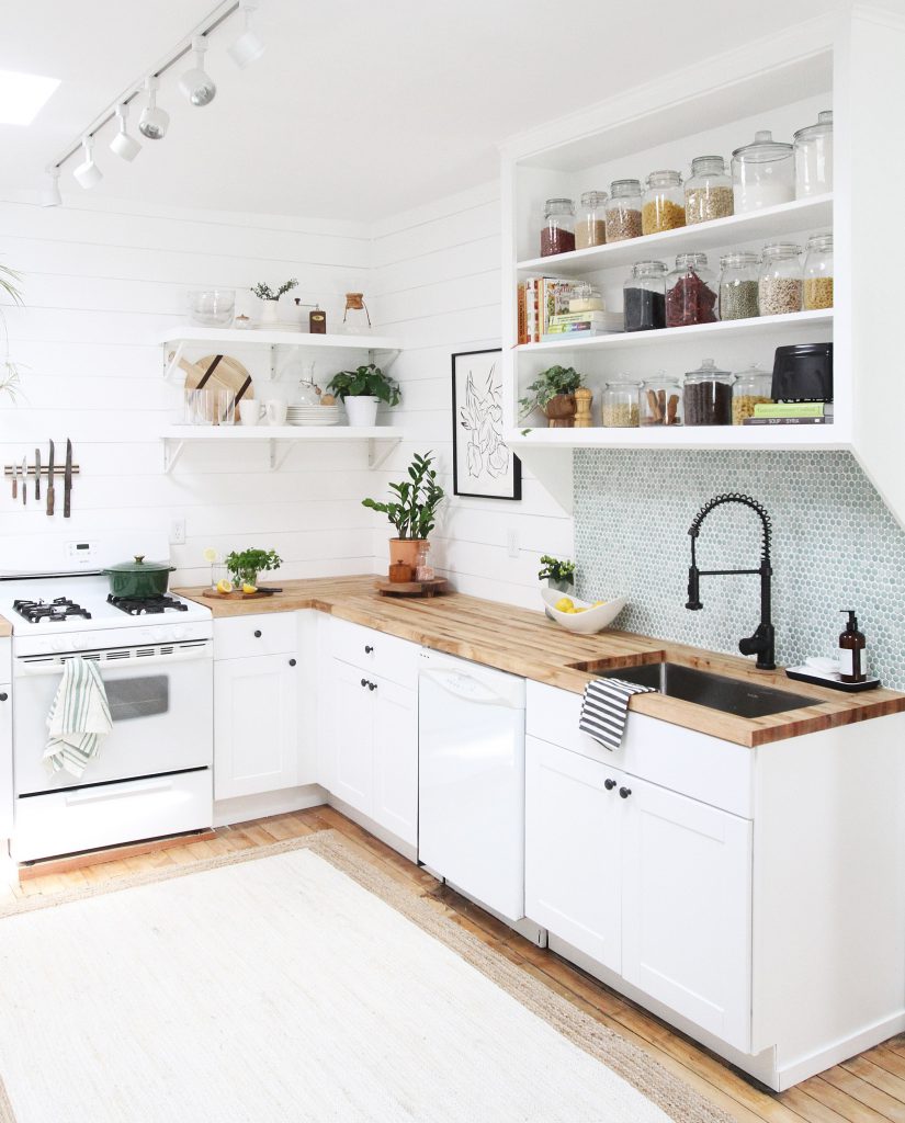 White Doorless Cabinet and Wall Storage