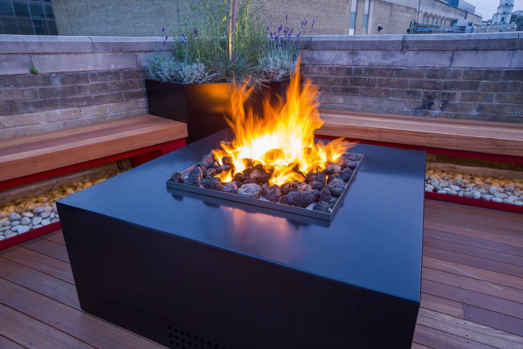 Rooftop Garden with Fireplace