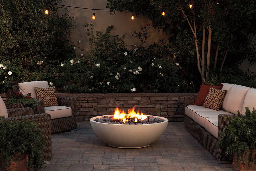 Warmer Patio with Fire Pit