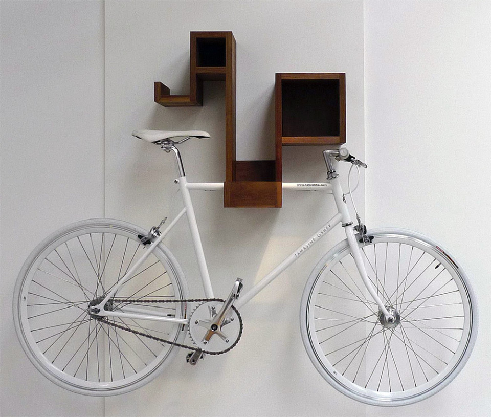 Shelf with Bicycle Hanger