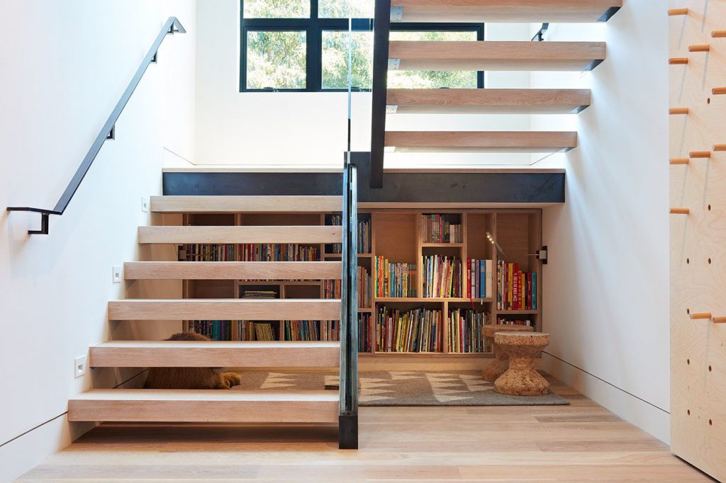 Wooden Corner Staircase Design