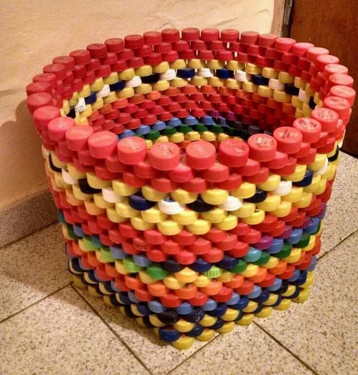 Bottle Cap Trash Can