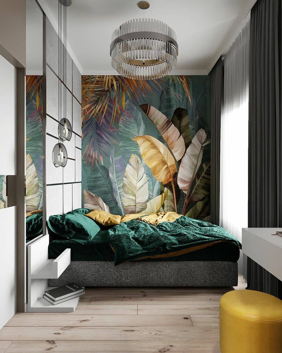 Classic Tropical Wallpaper For A Tropical Nuance Bedroom