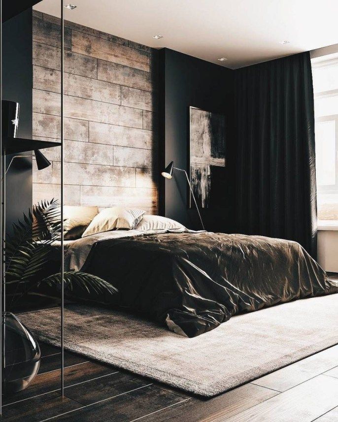 Industrial Master Bedroom with a Modern Touch