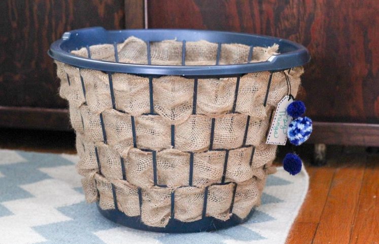 Lined Fabric Trash Can