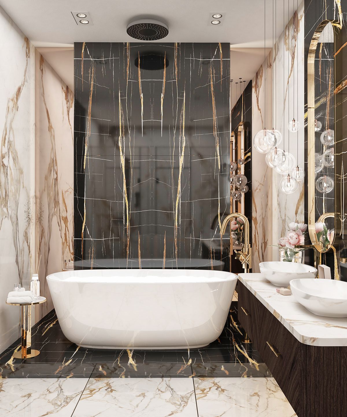 Bathtub with Elegant Ceramic