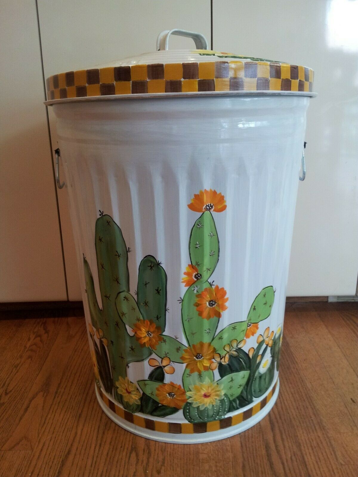 Painted Trash Can