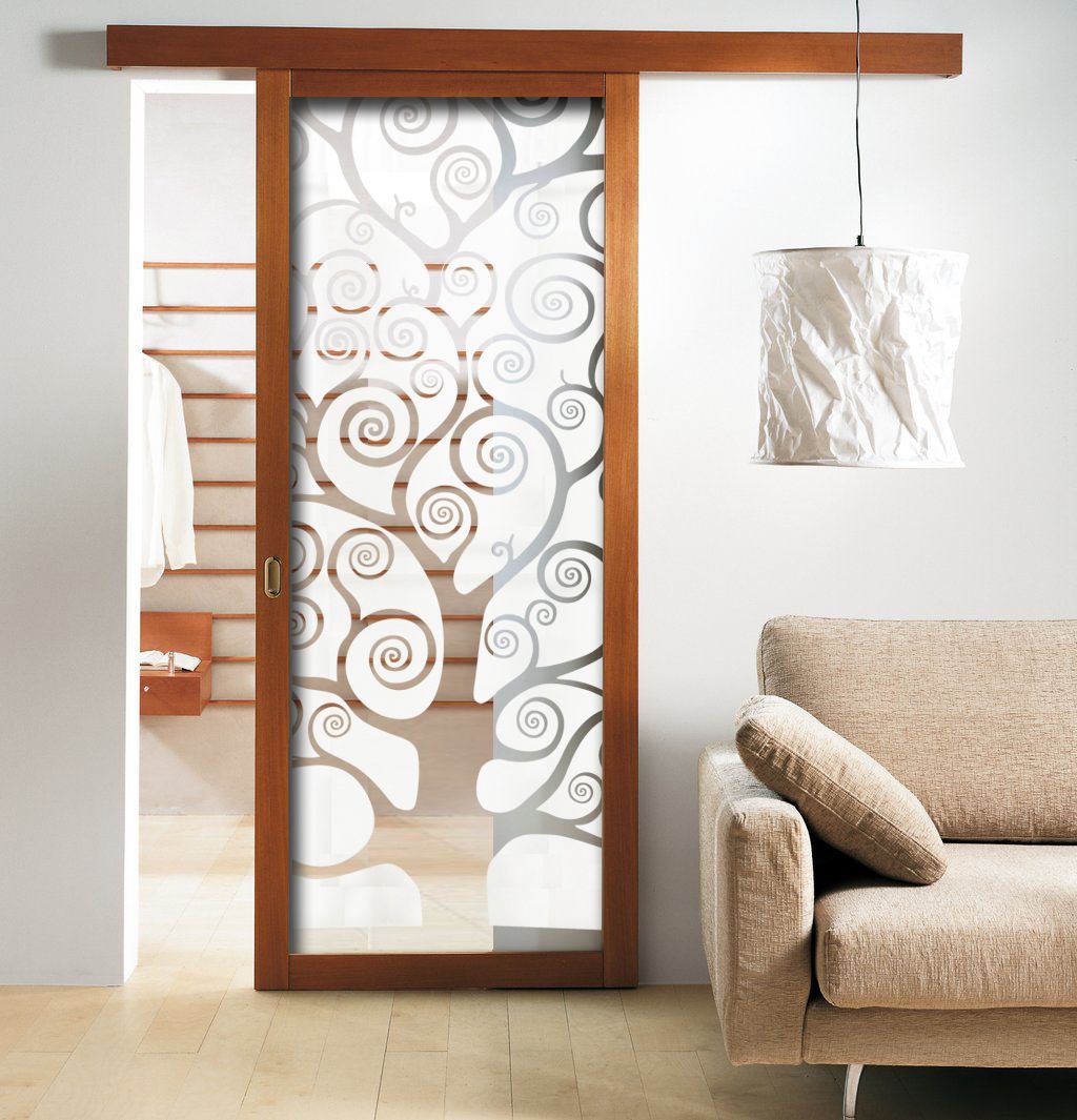 Glass Door with Aesthetic Pattern