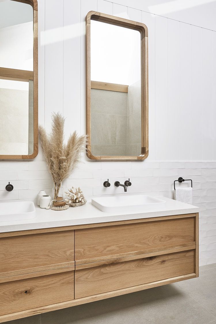 Natural Modern Bathroom Mirror