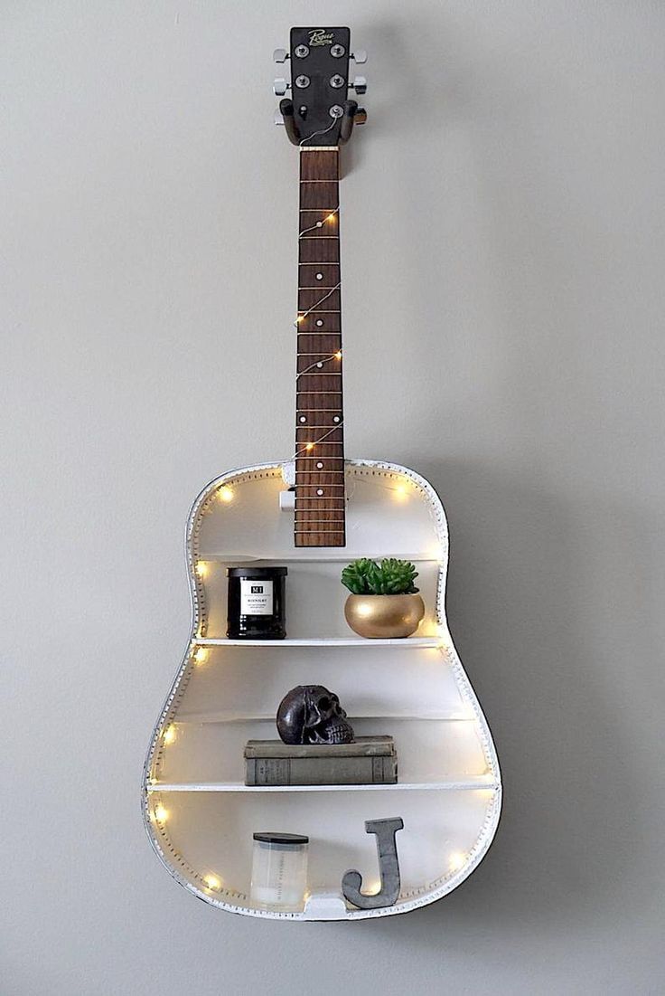 Recycled Guitar Display