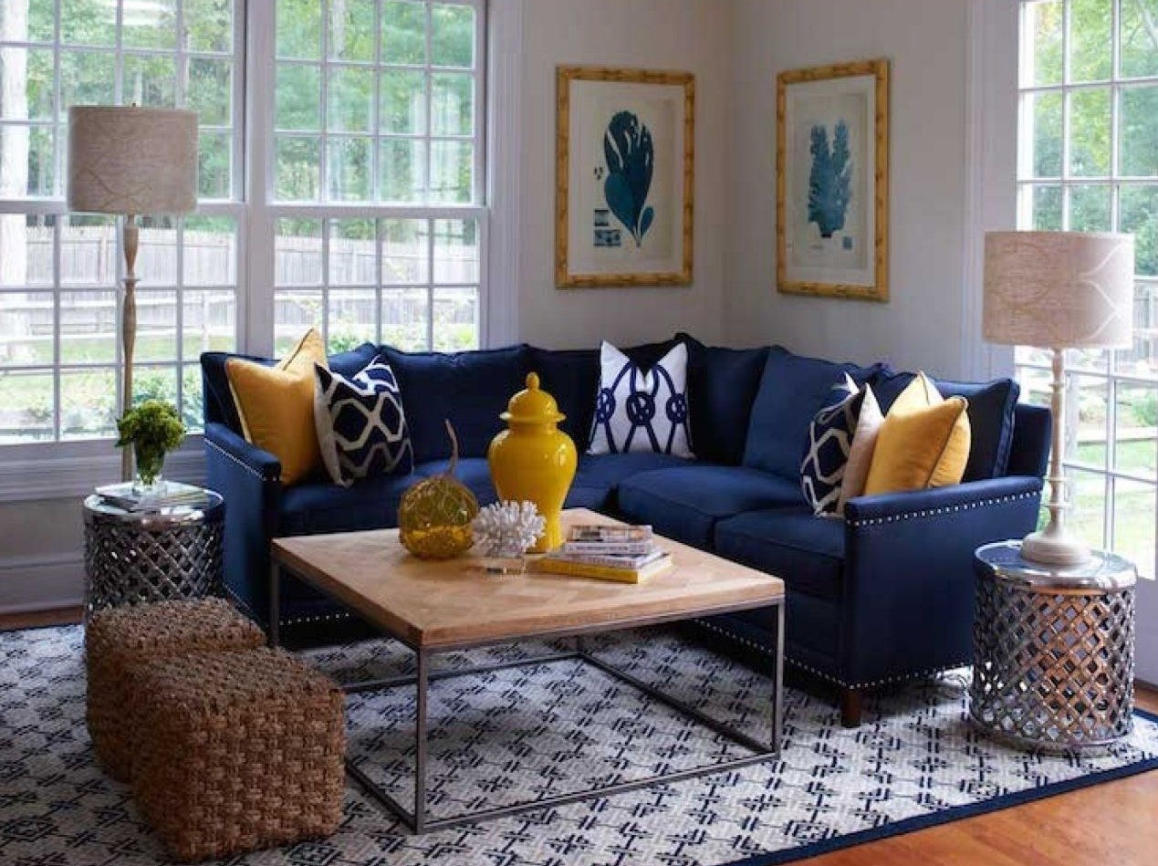 A Combination with Yellow Mustard Cushions
