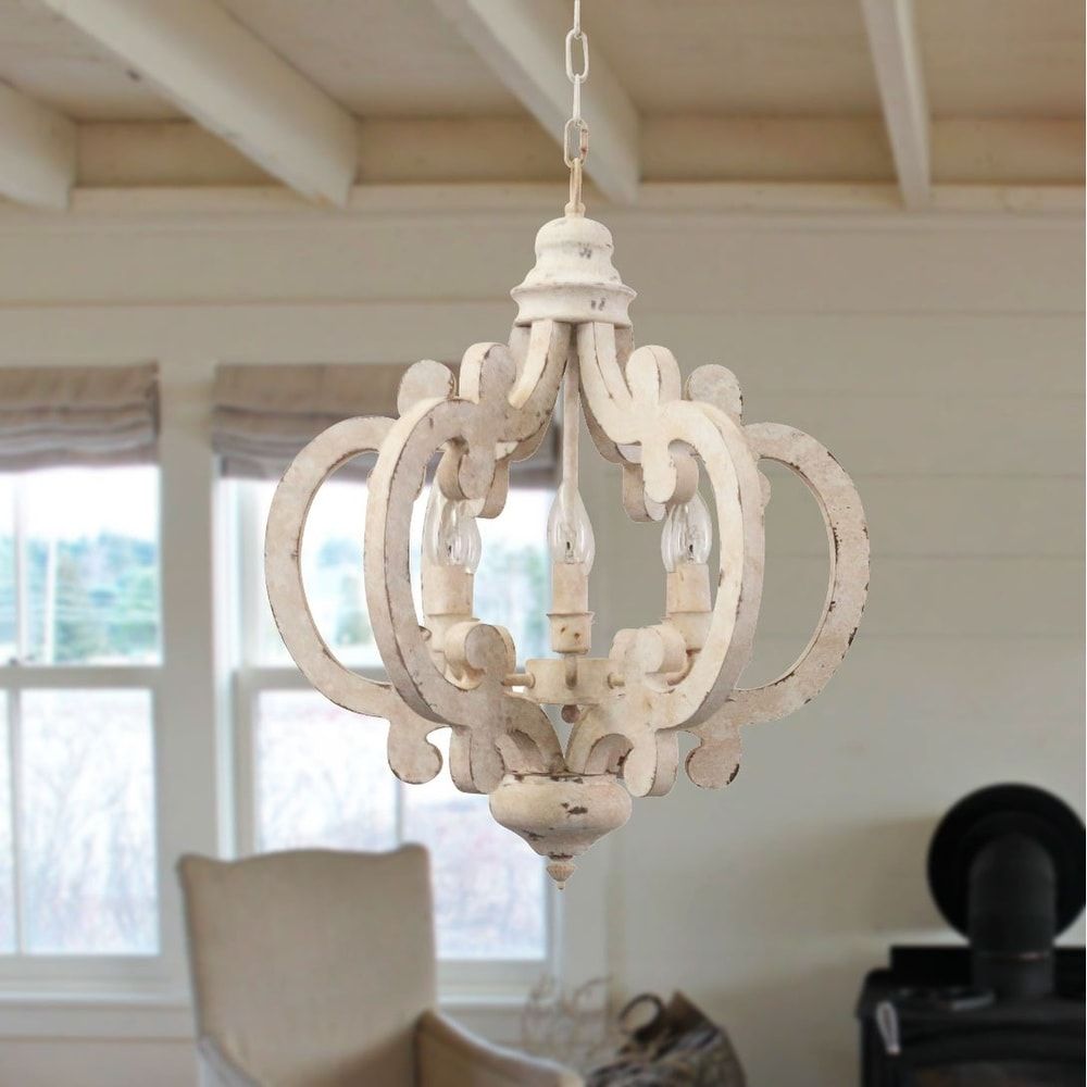 Victorian White Chandelier