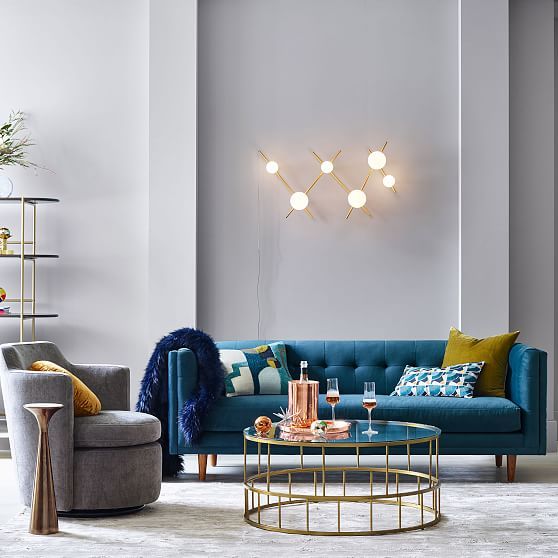 Navy Couch as A Striking Accent in Your Living Room