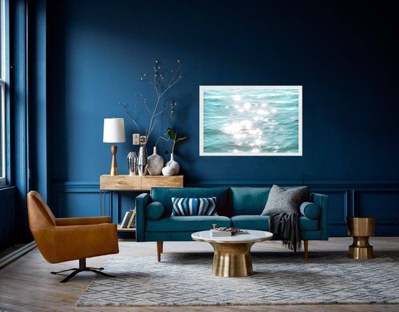 A Perfect Navy Living Room