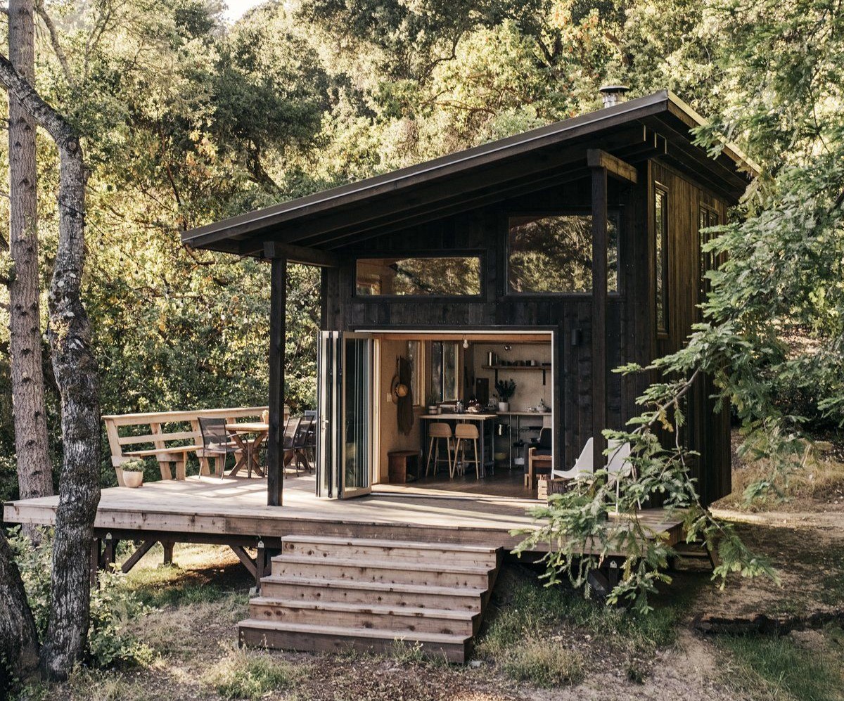 Tiny Cabin with Folded Doors