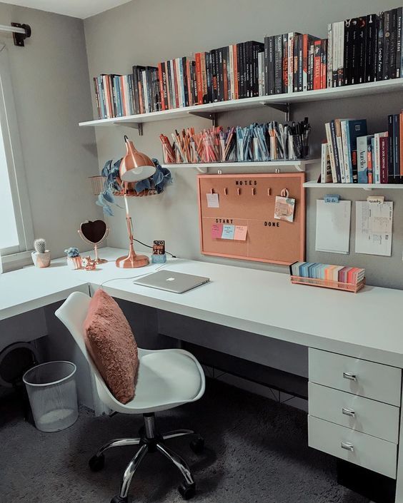 Simple Wall Shelves to Display Your Books and Stationery