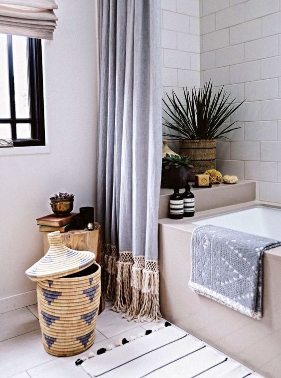 Greyish Spa Bathroom for a Calming Atmosphere