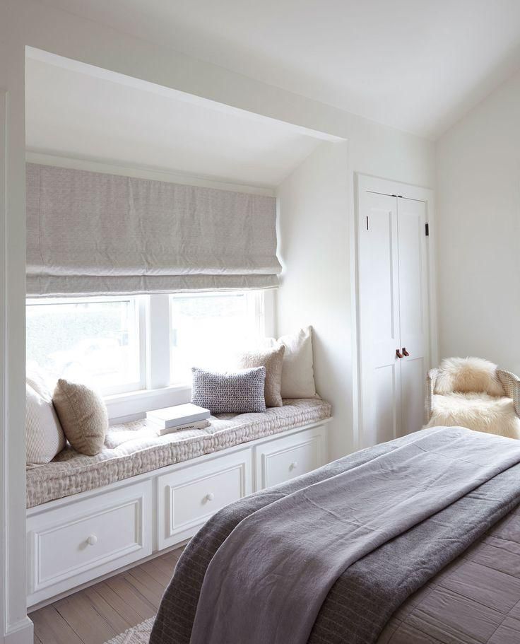 An Elegant Window Seat in The Walk-in Closet