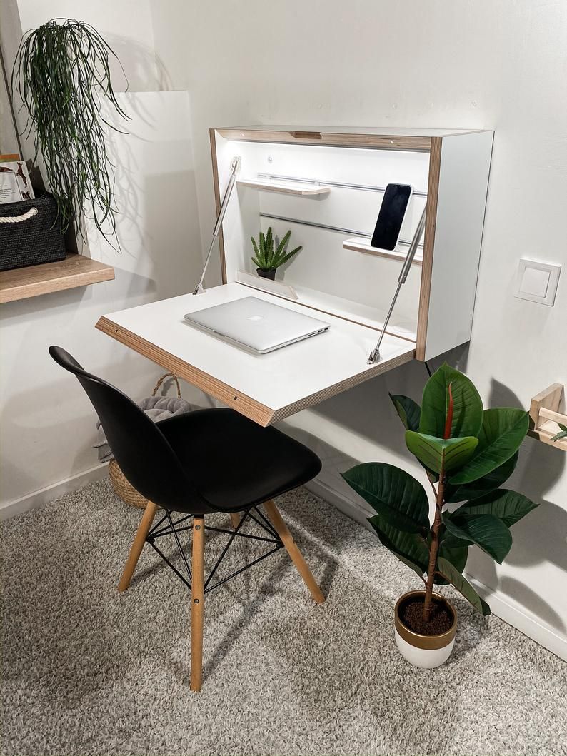 Multifunctional Desk Wall Table with Storage