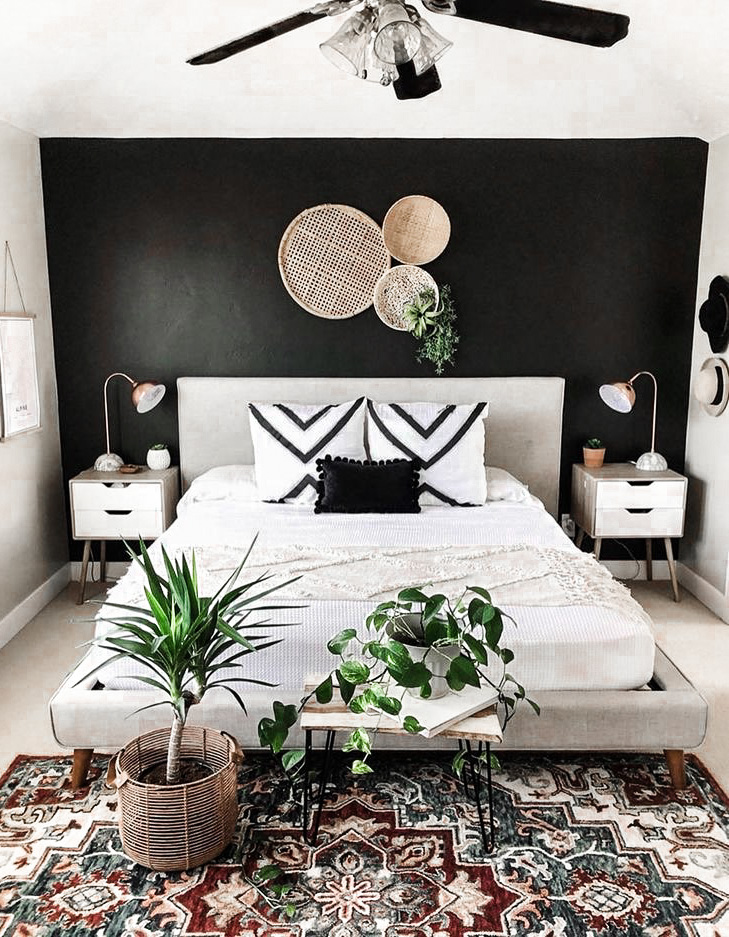 Bohemian Monochrome Bedroom