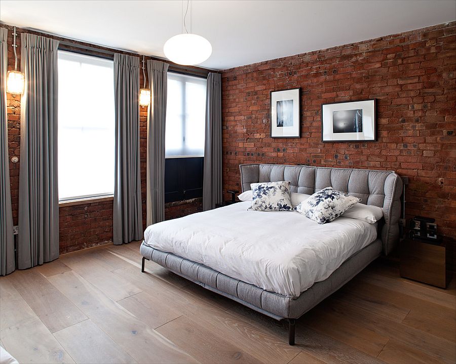 Simple Bedroom with Exposed Walls