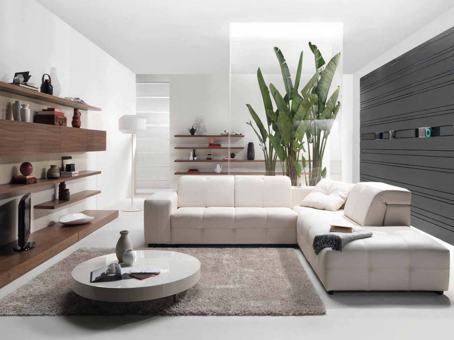 White Modern Living Room