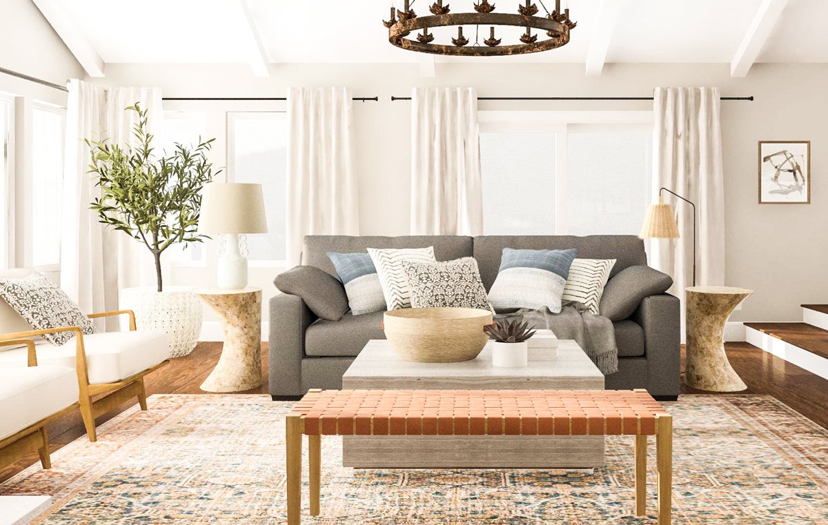 White Rustic Living Room