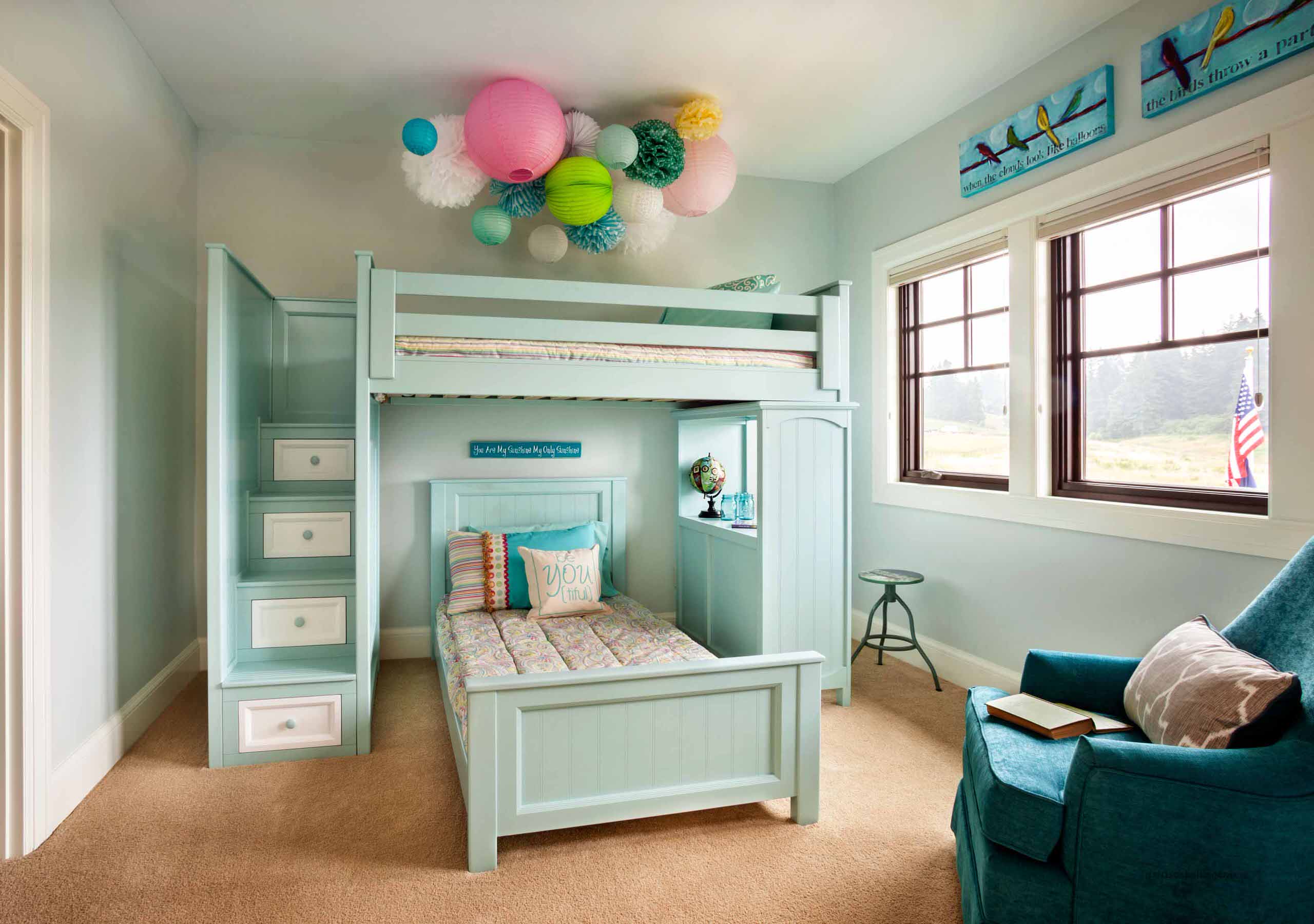 Colorful Bunk Bed Bedroom