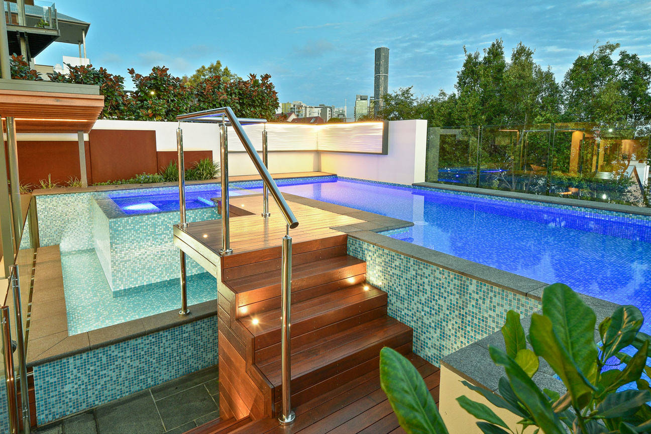 Swimming Pool Design with Steps