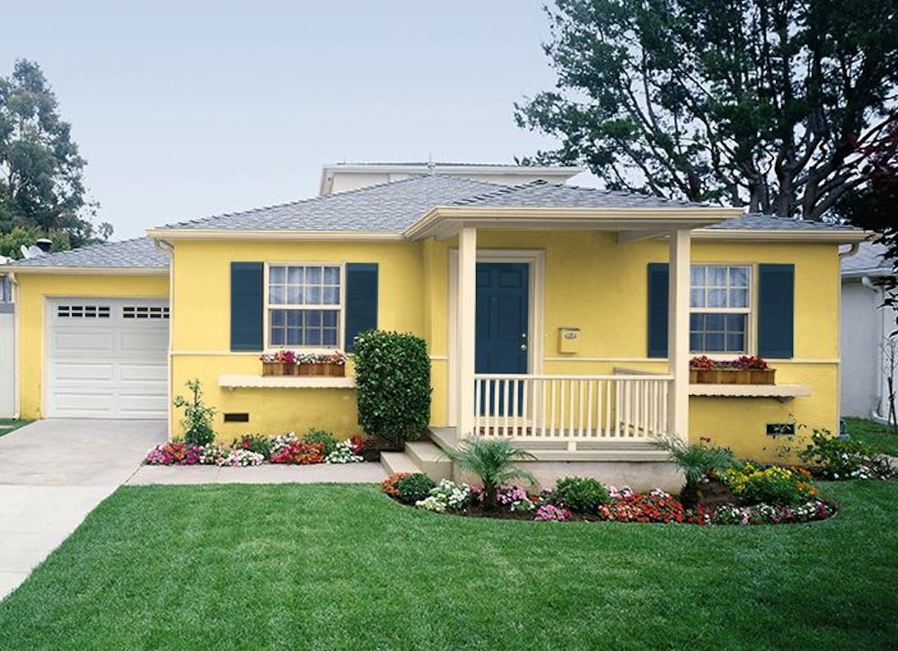 Bright and Cheerful Yellow House