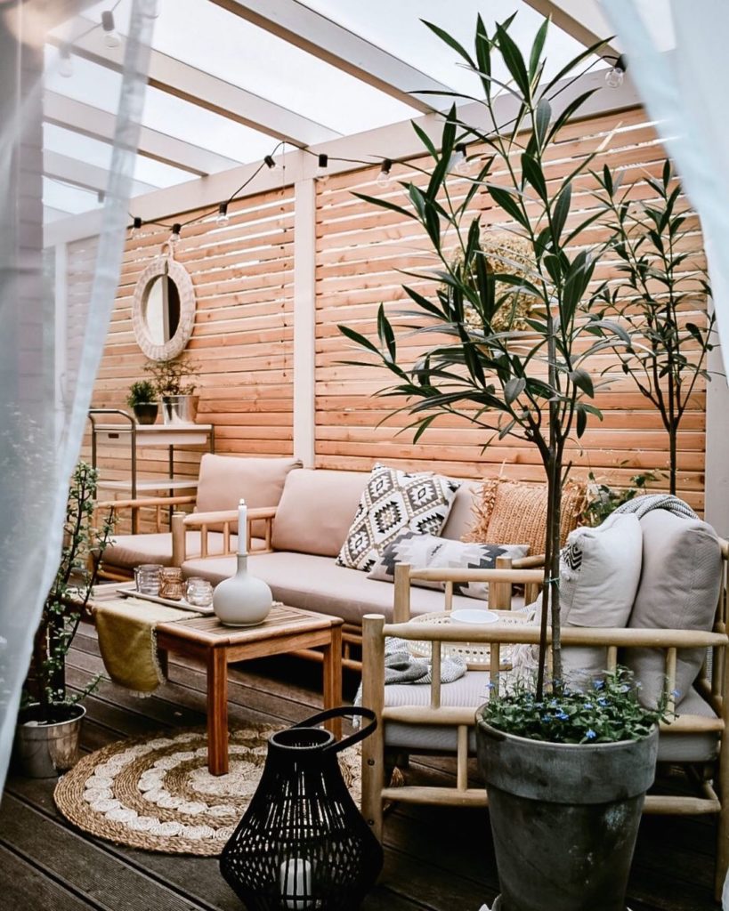 Fresh Tropical Terrace Living Room
