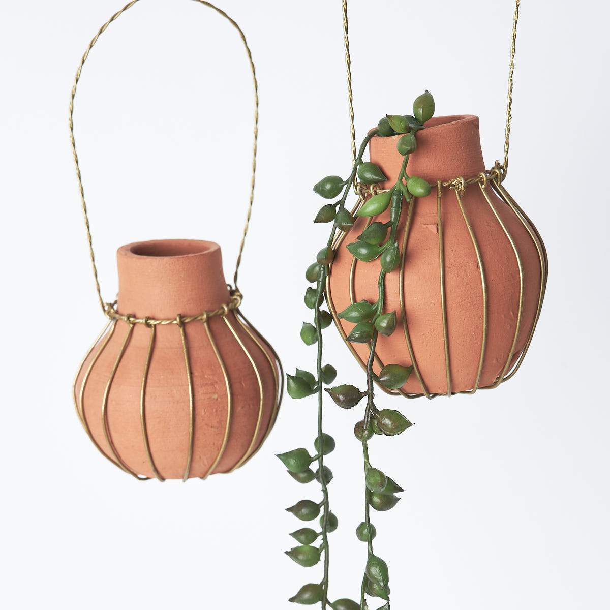 Hanging Clay Vase