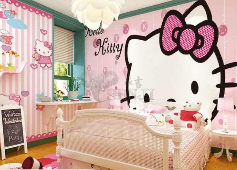 Hello Kitty Style Wall Painting