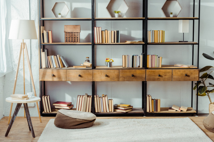 Japandi Style Minimalist Bookshelf