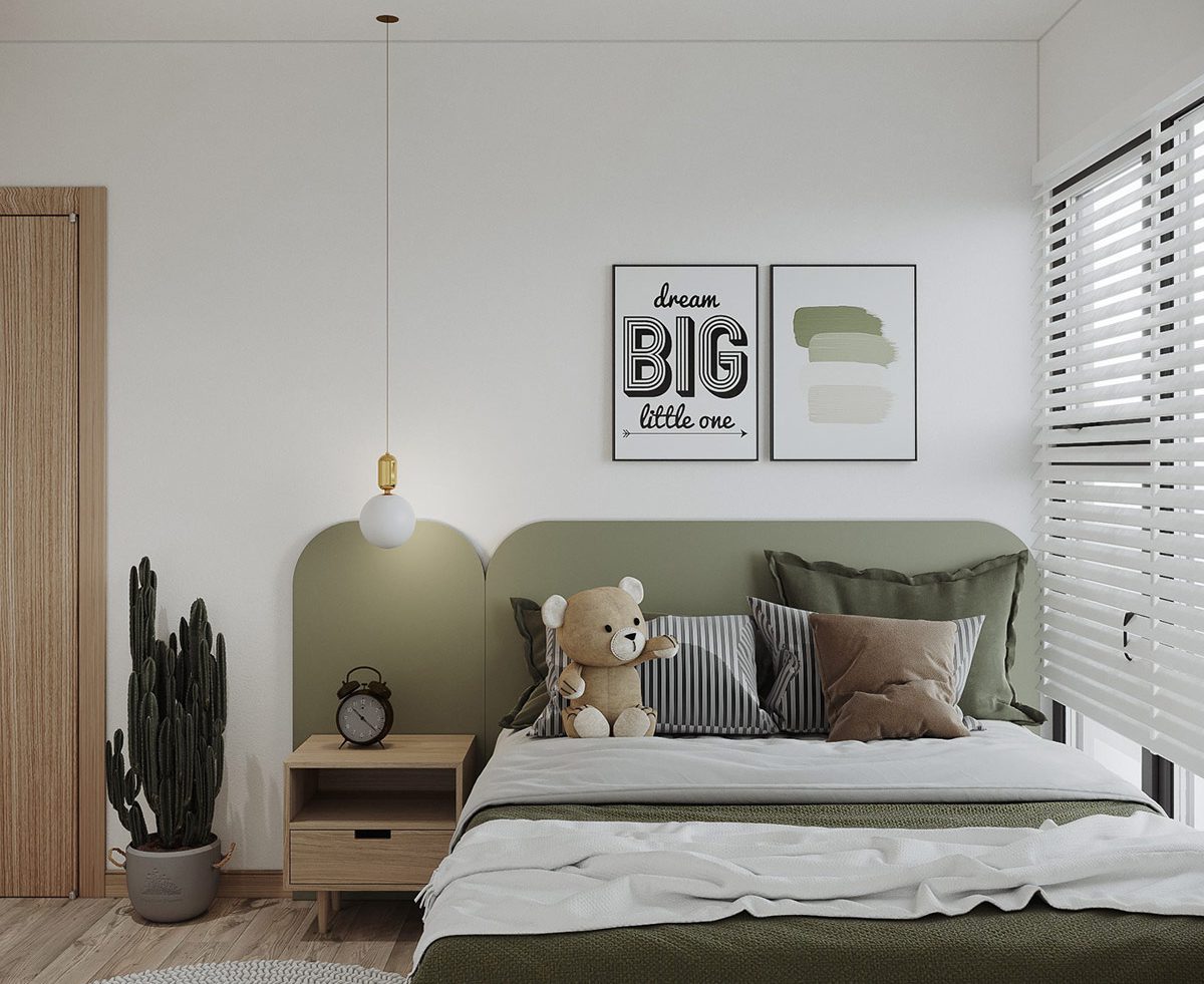 Simple Children Bedroom with Essential Elements