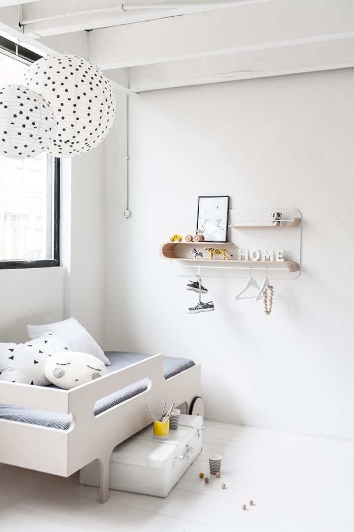 Bright White Minimalist Children Bedroom