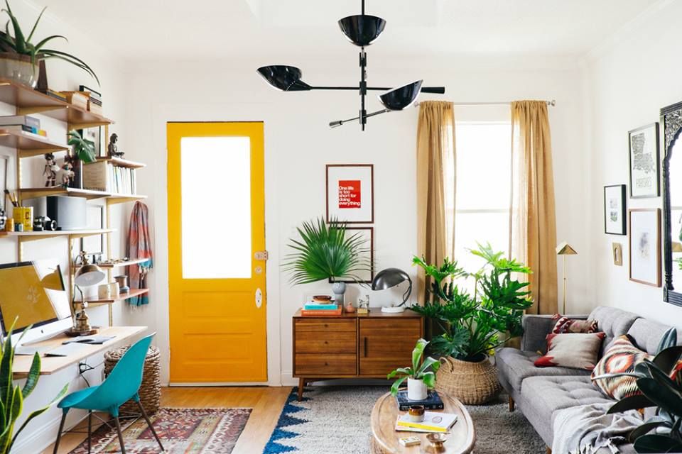 Colorful Style with White Walls