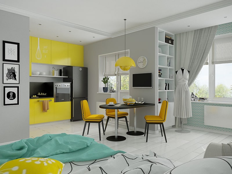 Cool Yellow and Mint