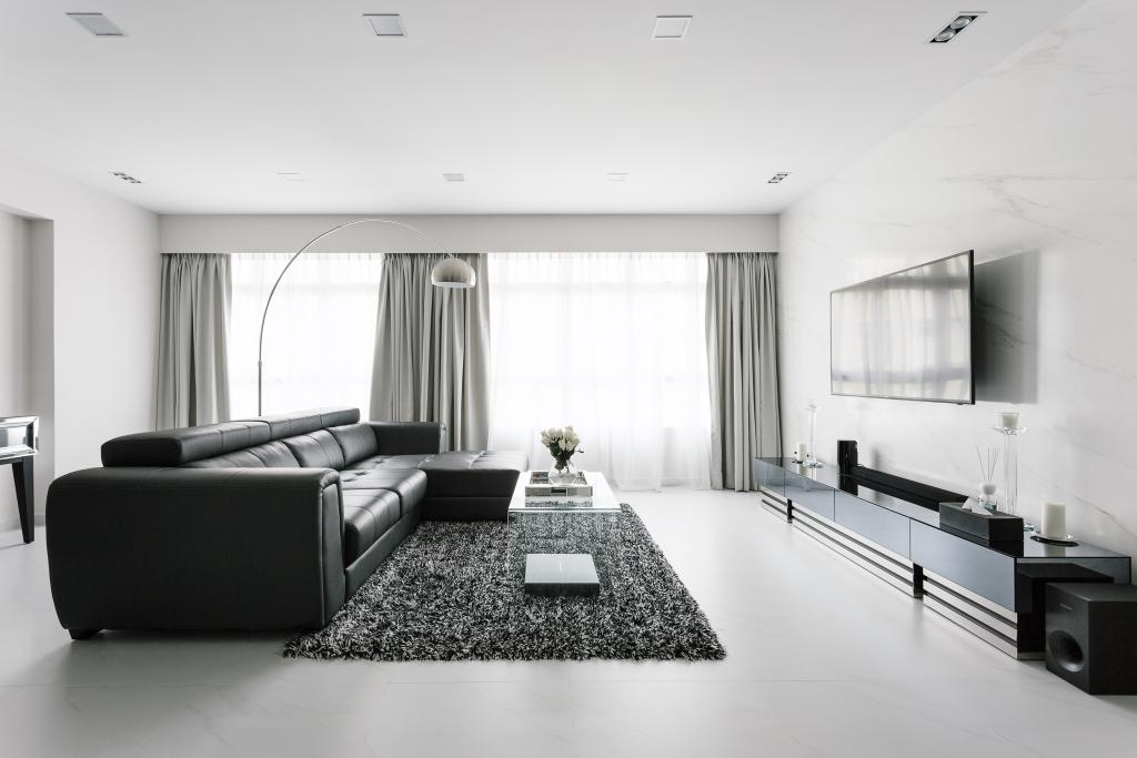 Cozy Monochrome Living Room