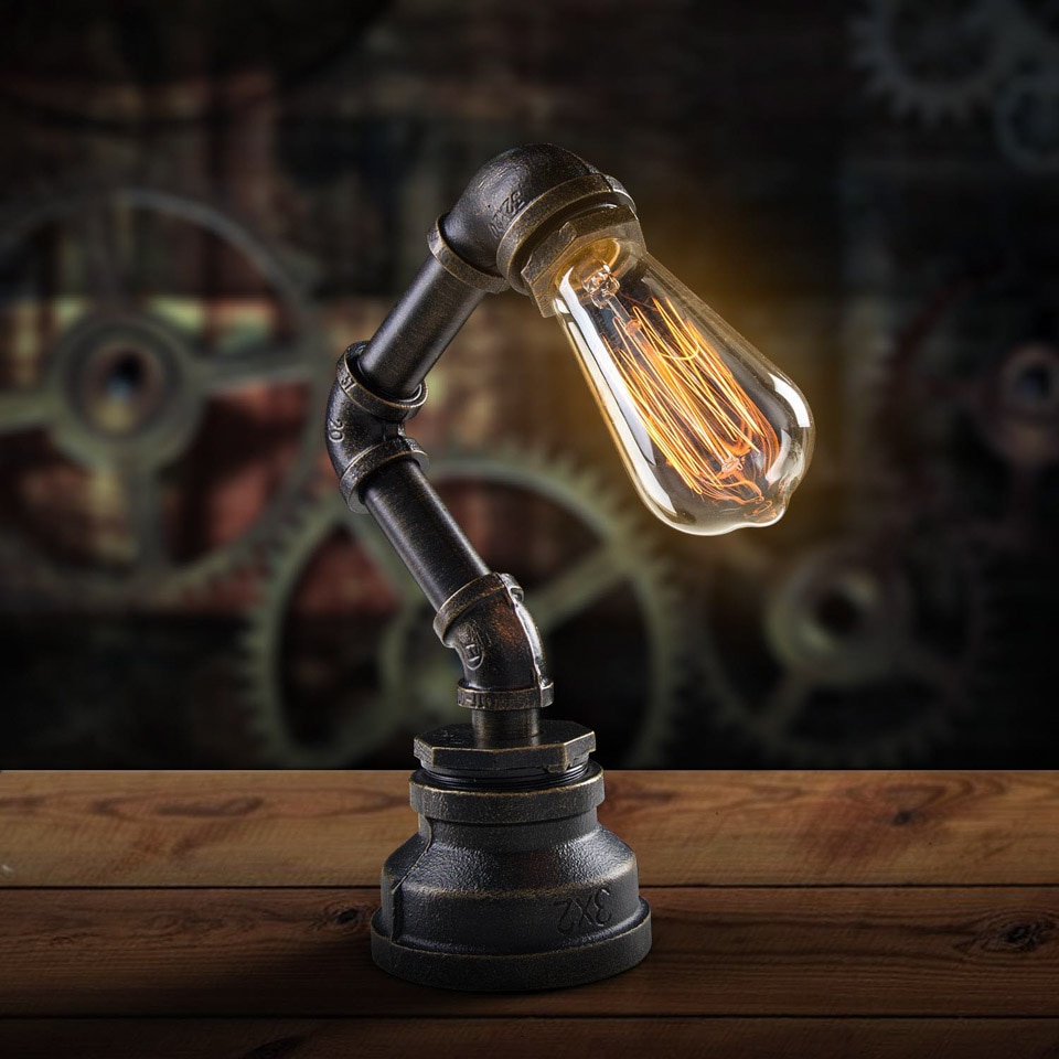 Industrial Pipe Table Lamp