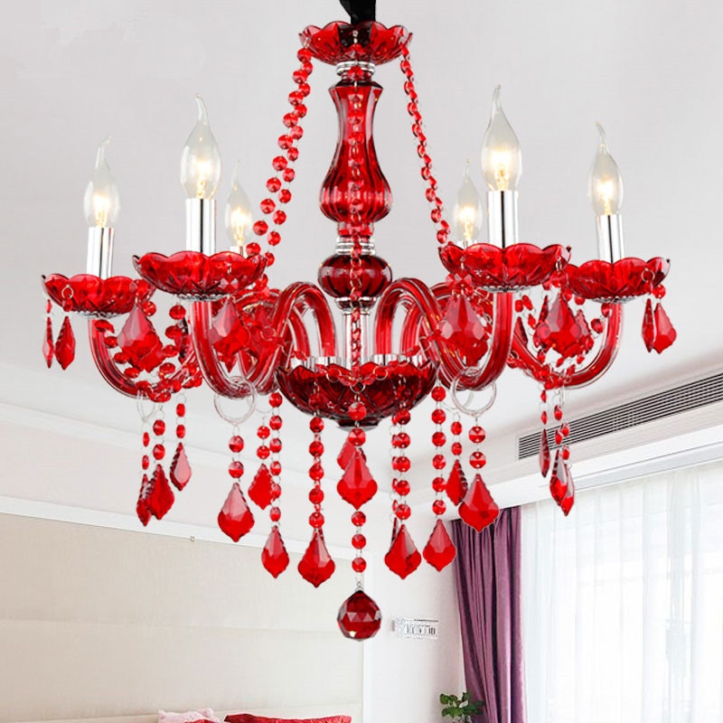 Luxurious Red Chandelier