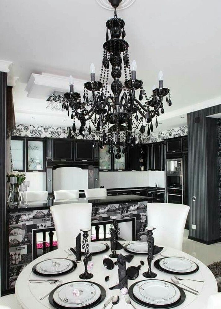 Monochrome Accents In Your Chandelier