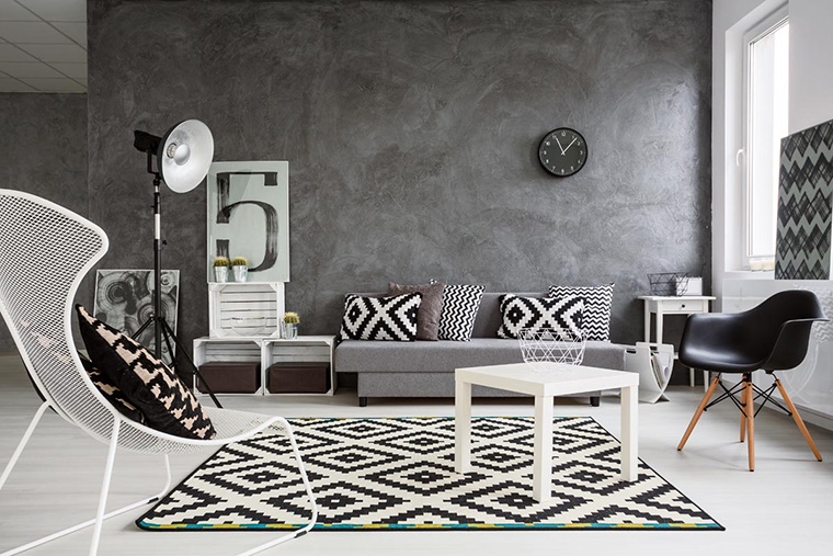 Monochrome Accents of Rugs in Home Interiors