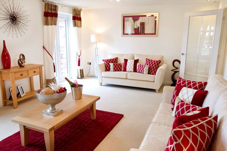 Soft Interior Look in Red and Beige