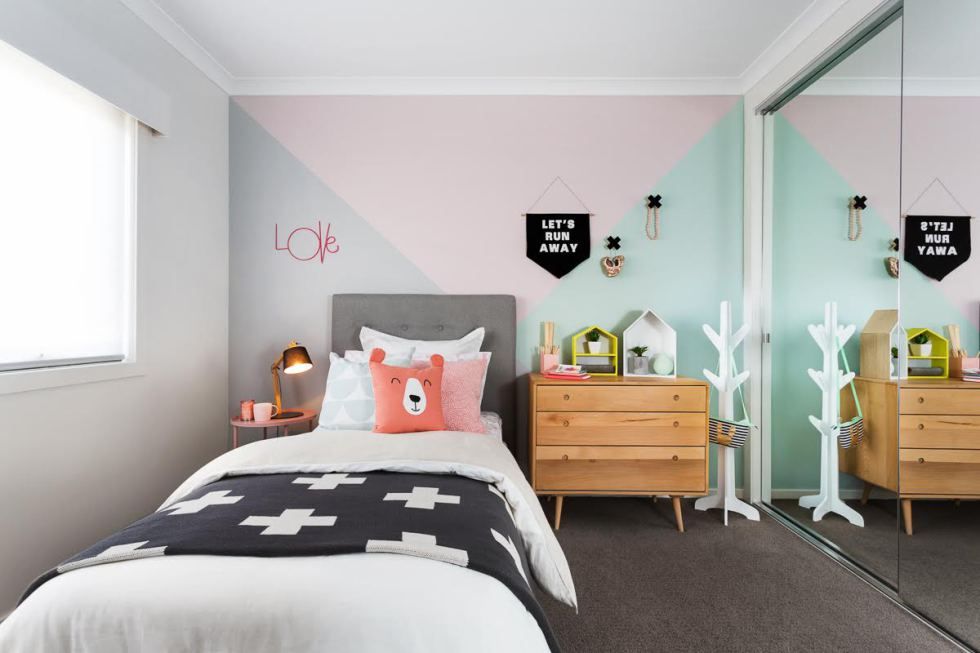 Soft Pink Minimalist Children Bedroom