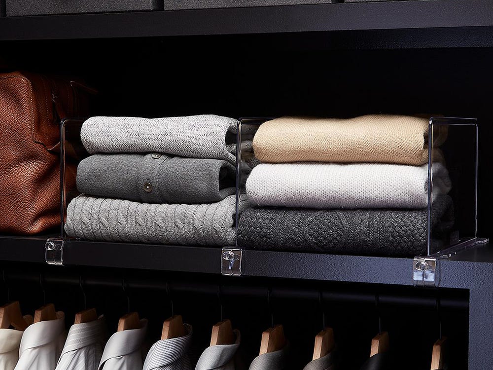 Use Shelf Separators for Your Closet