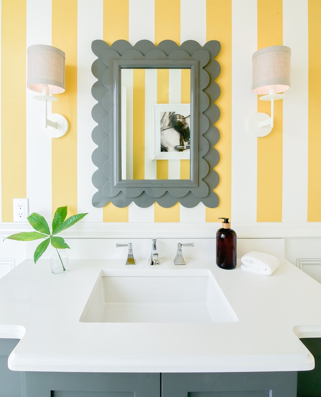 Yellow Stripes Bathroom
