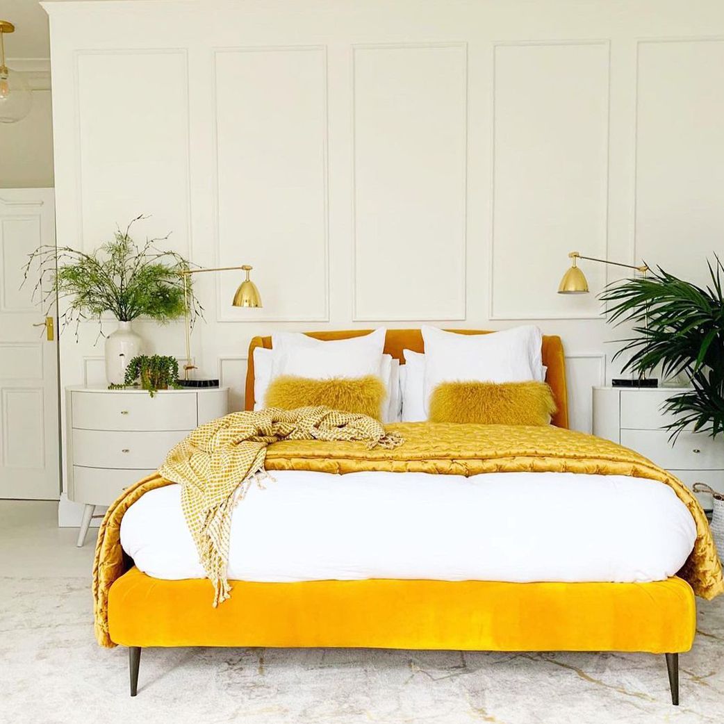 Art Deco Style Yellow Bedroom