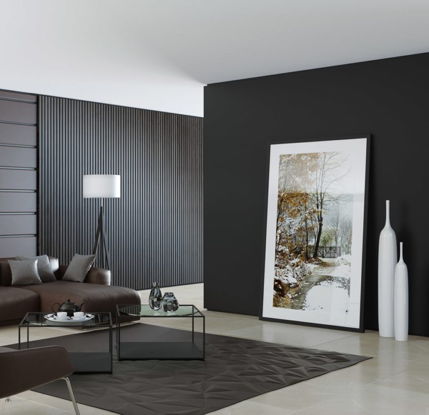 Dark Style Modern Living Room